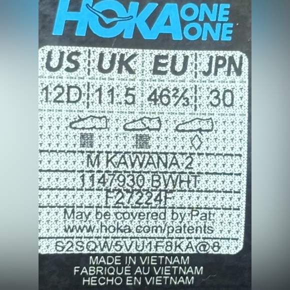 Hoka Kawana 2 Black / White Running Shoes 1147930 BWHT Men’s Size 10 11.5 13 14 - Picture 10 of 10